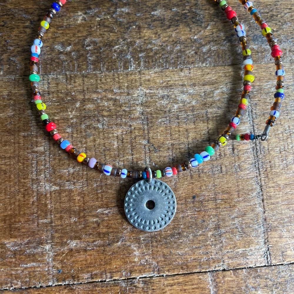 Silpada beaded choker necklace, wire